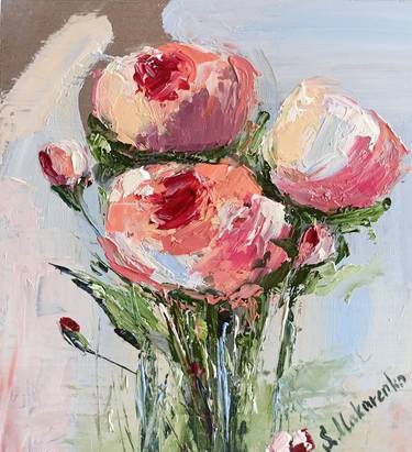 Oil painting "Peonies" thumb