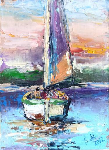 Print of Abstract Boat Paintings by Sveta Makarenko