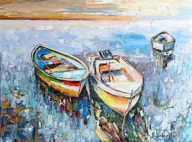 Print of Boat Paintings by Sveta Makarenko