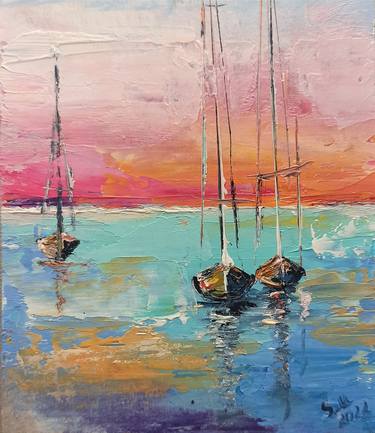 Print of Abstract Boat Paintings by Sveta Makarenko