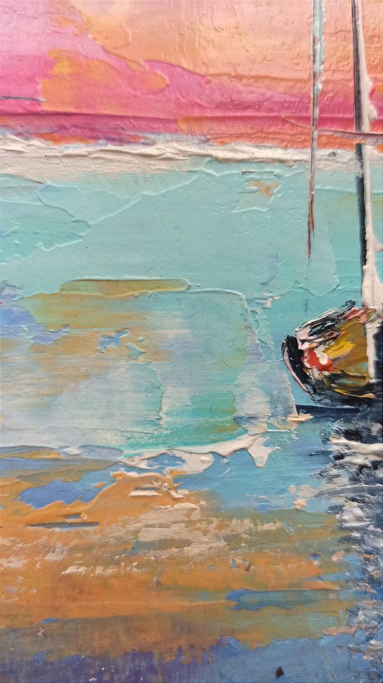 Original Boat Painting by Sveta Makarenko