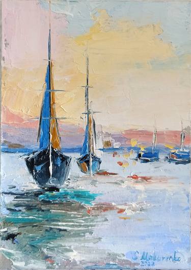 Print of Boat Paintings by Sveta Makarenko