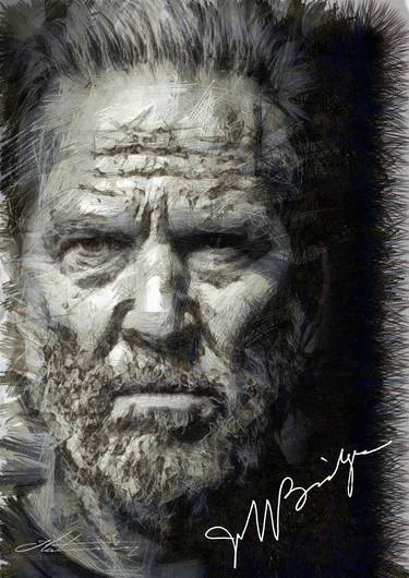 Jeff Bridges Portrait an Award Winning artist Zoran Zlaticanin - Limited Edition of 10 thumb