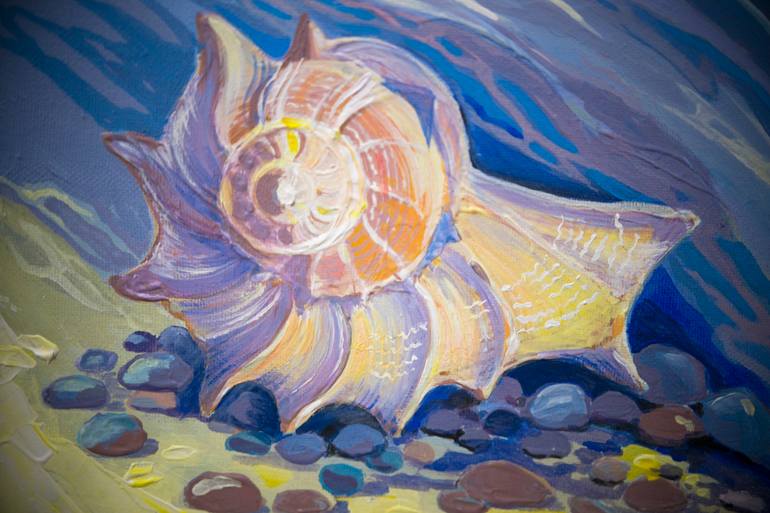 Original Figurative Beach Painting by Irina Tischenko
