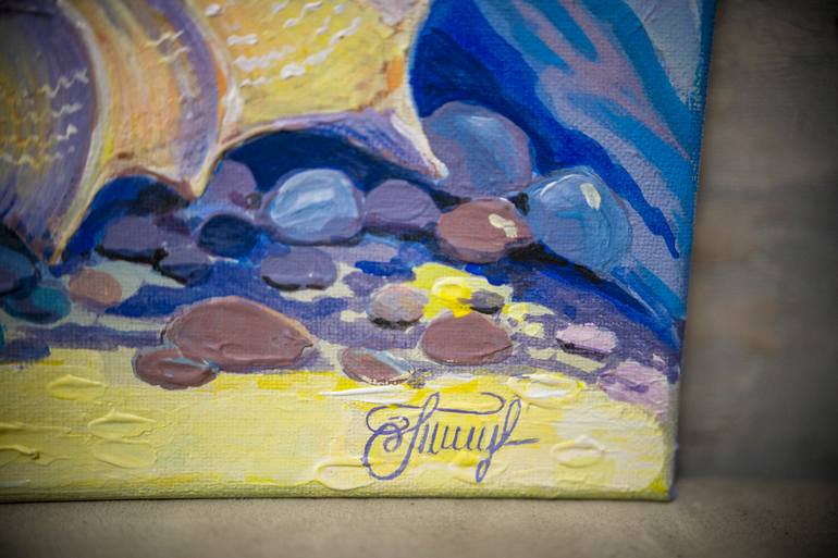 Original Figurative Beach Painting by Irina Tischenko