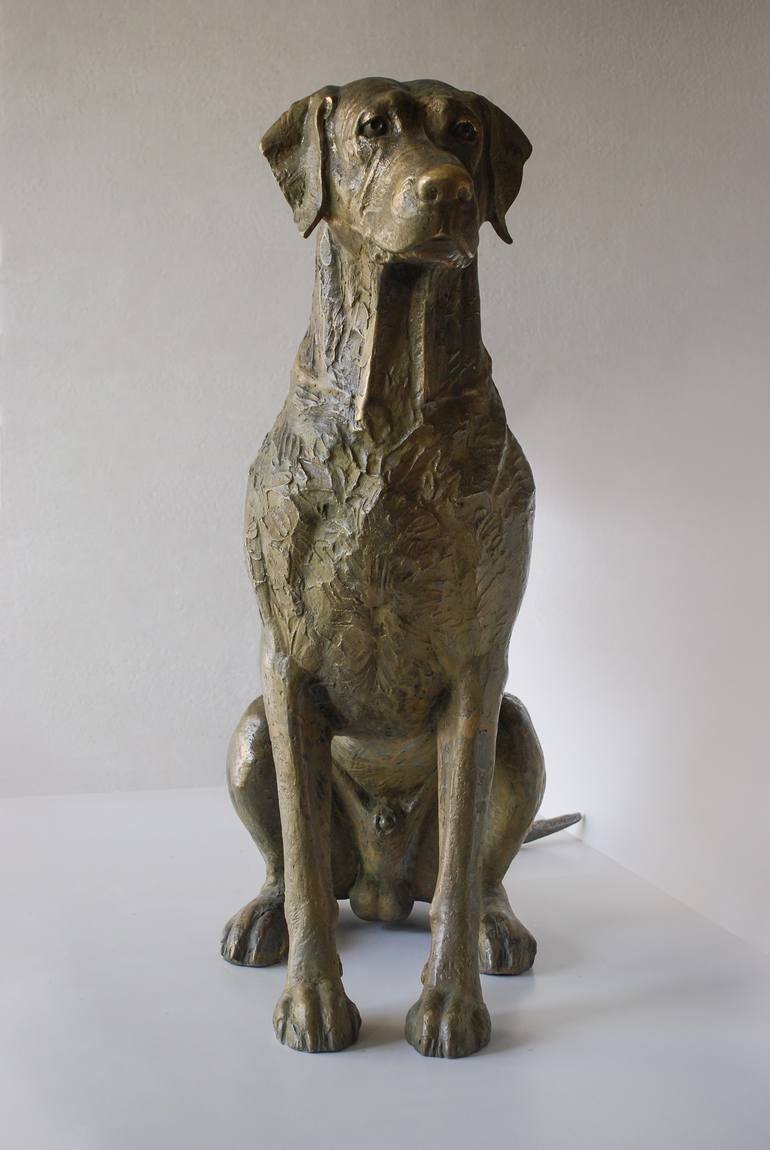 Original Realism Dogs Sculpture by Rolandas Smitas