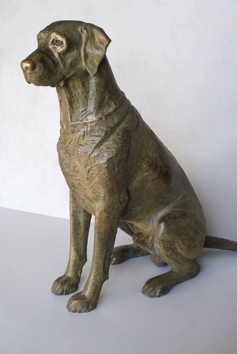 Original Realism Dogs Sculpture by Rolandas Smitas