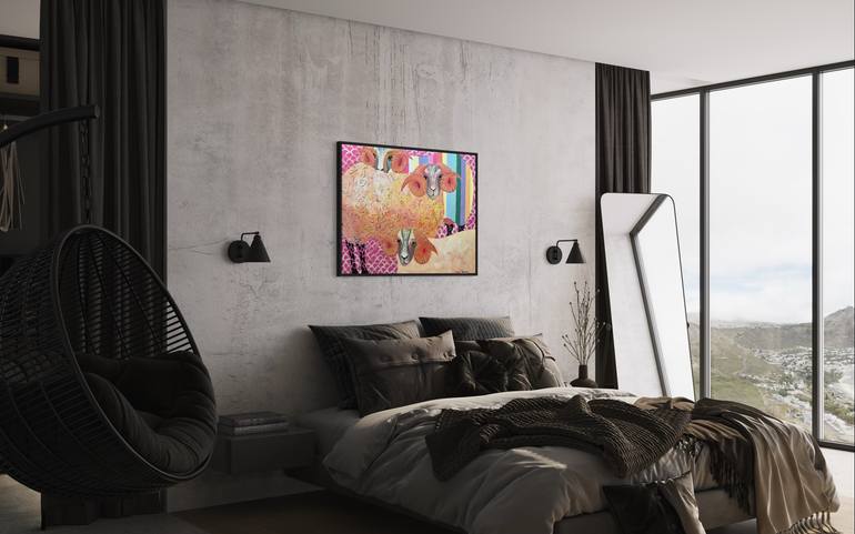 Original Abstract Expressionism Architecture Painting by Daria Borisova