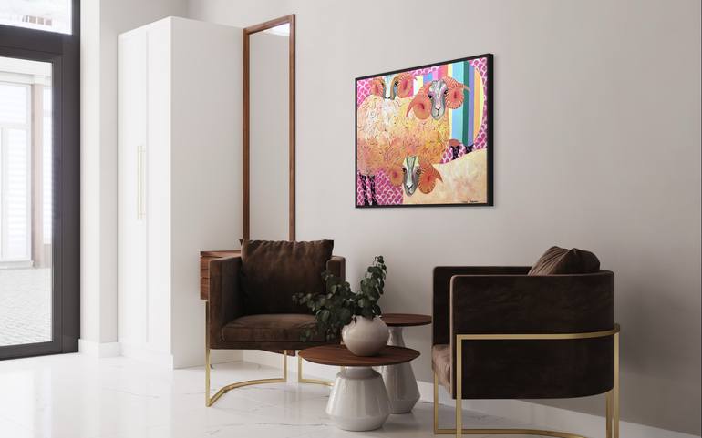 Original Abstract Expressionism Architecture Painting by Daria Borisova