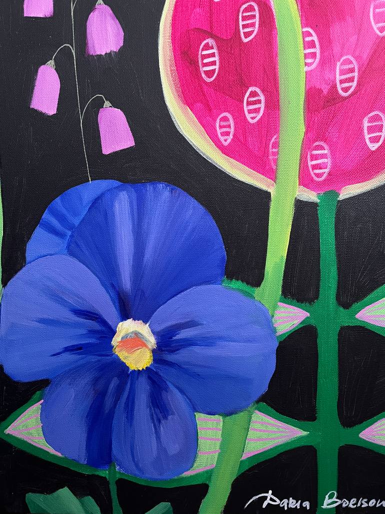 Original Surrealism Floral Painting by Daria Borisova