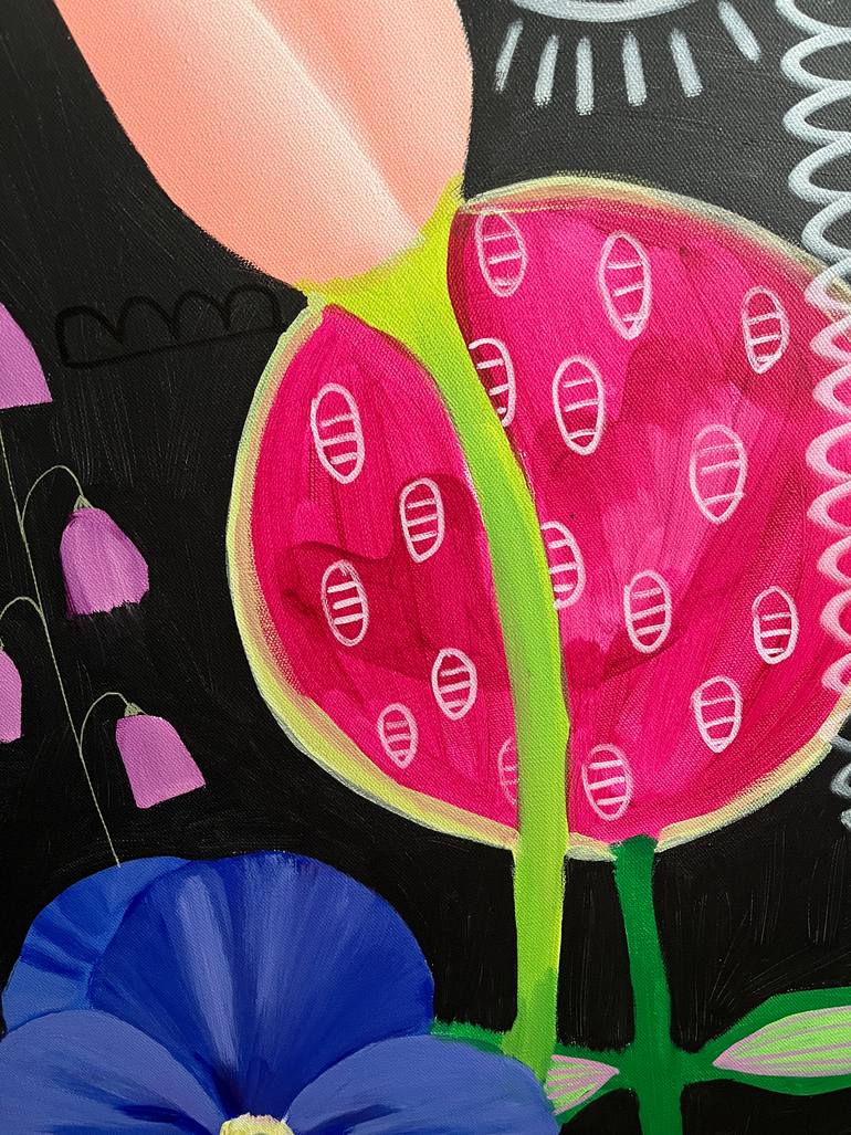 Original Surrealism Floral Painting by Daria Borisova
