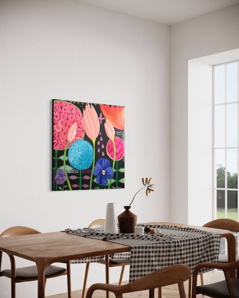 Original Surrealism Floral Painting by Daria Borisova