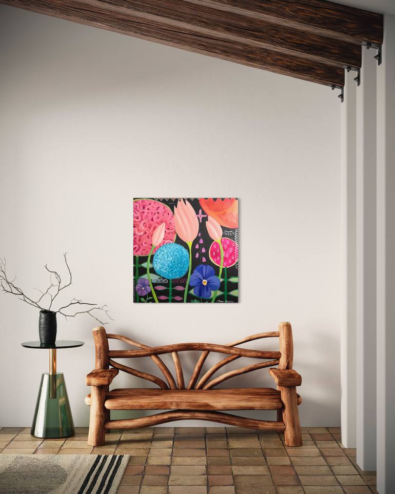 Original Surrealism Floral Painting by Daria Borisova