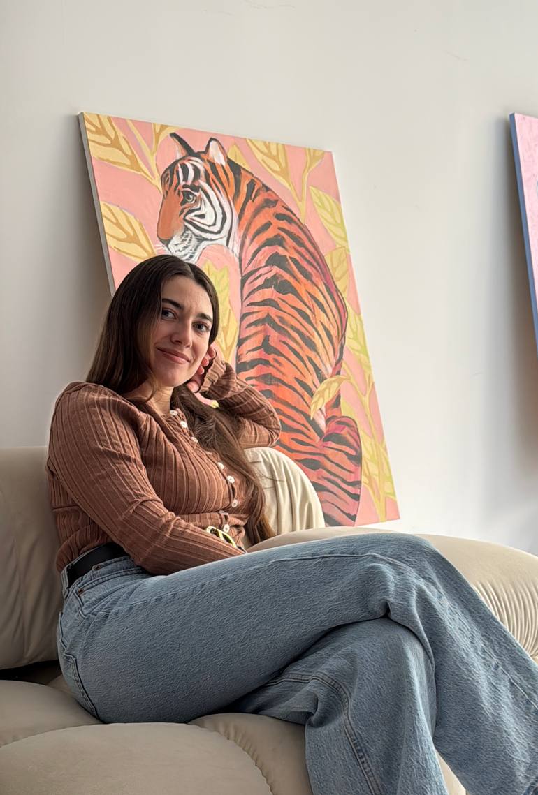 Original Surrealism Animal Painting by Daria Borisova