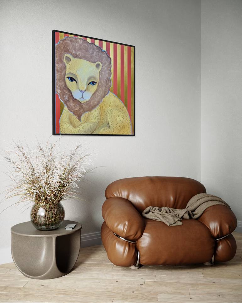 Original Surrealism Animal Painting by Daria Borisova