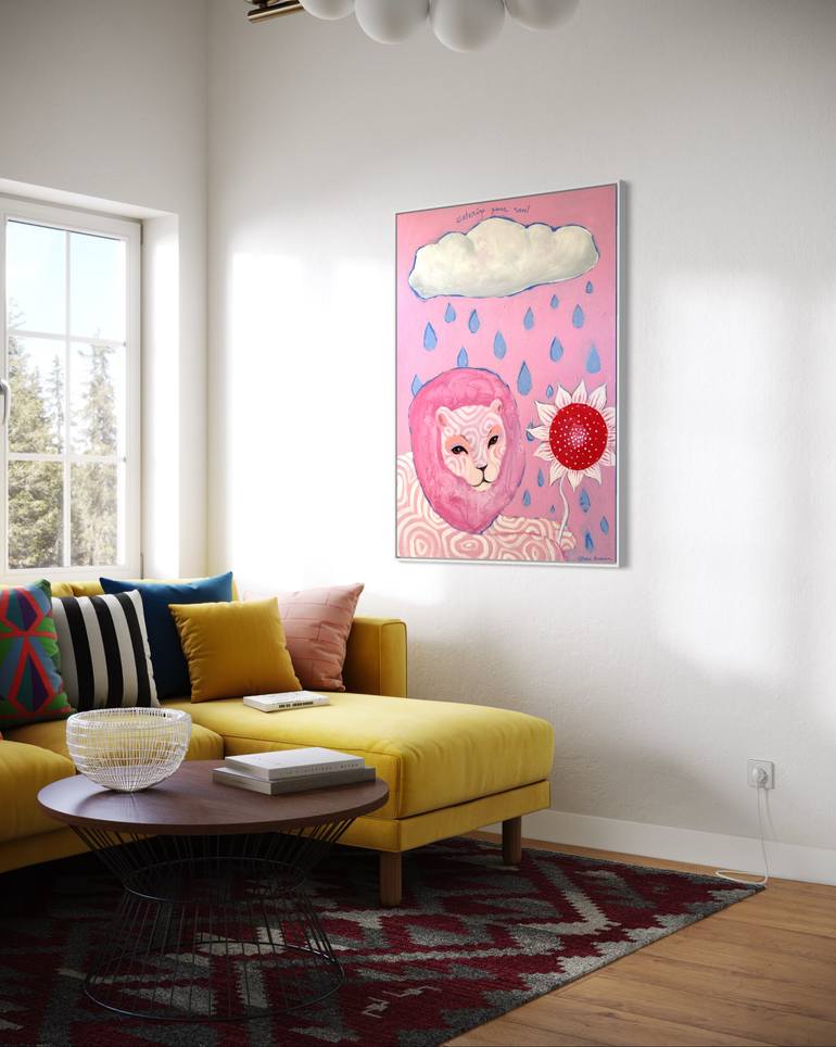 Original Surrealism Animal Painting by Daria Borisova