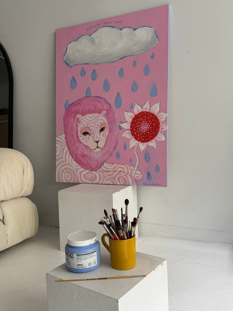 Original Surrealism Animal Painting by Daria Borisova