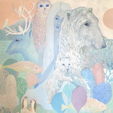 Original Abstract Animal Paintings by Daria Borisova