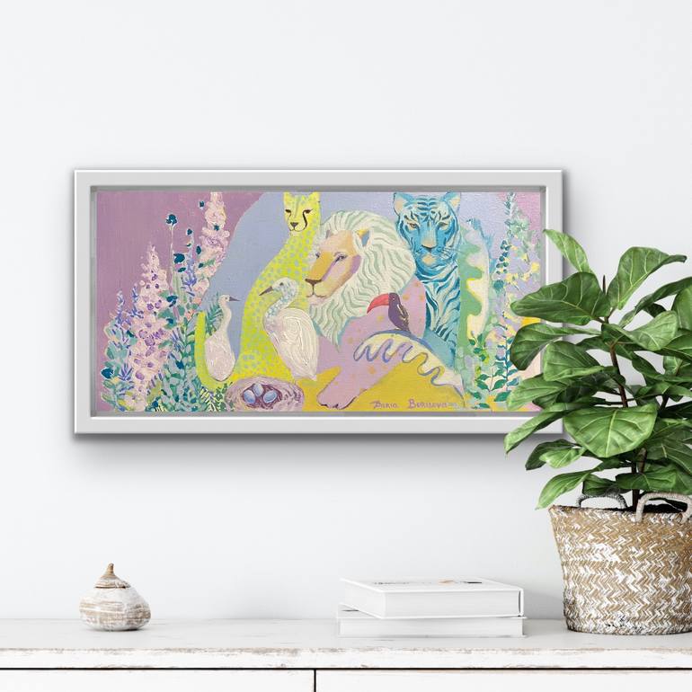 Original Surrealism Animal Painting by Daria Borisova