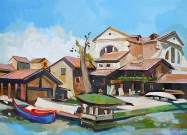 Print of Fine Art Boat Paintings by Filip Mihail