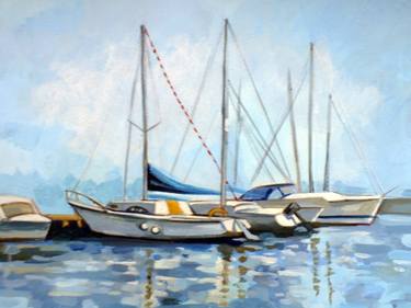Print of Sailboat Paintings by Filip Mihail