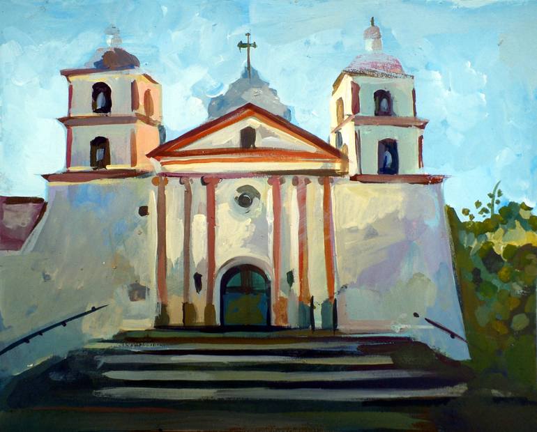 Santa Barbara Mission Painting By Filip Mihail Saatchi Art