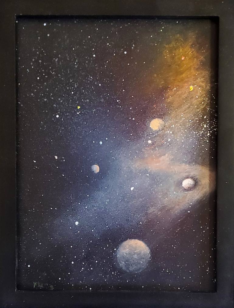 Original Outer Space Painting by Fred Wilson