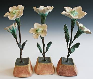 Original Modern Botanic Sculpture by SUZANNE M KANE