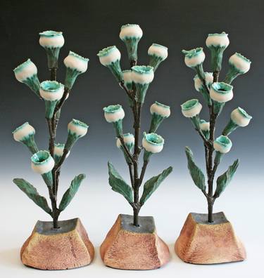 Original Abstract Botanic Sculpture by SUZANNE M KANE