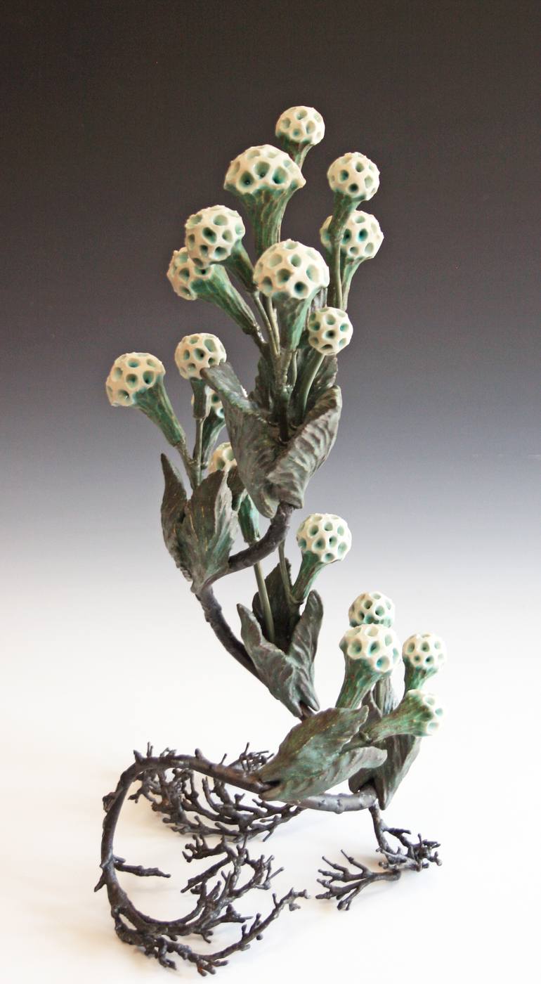 Original Abstract Botanic Sculpture by SUZANNE M KANE