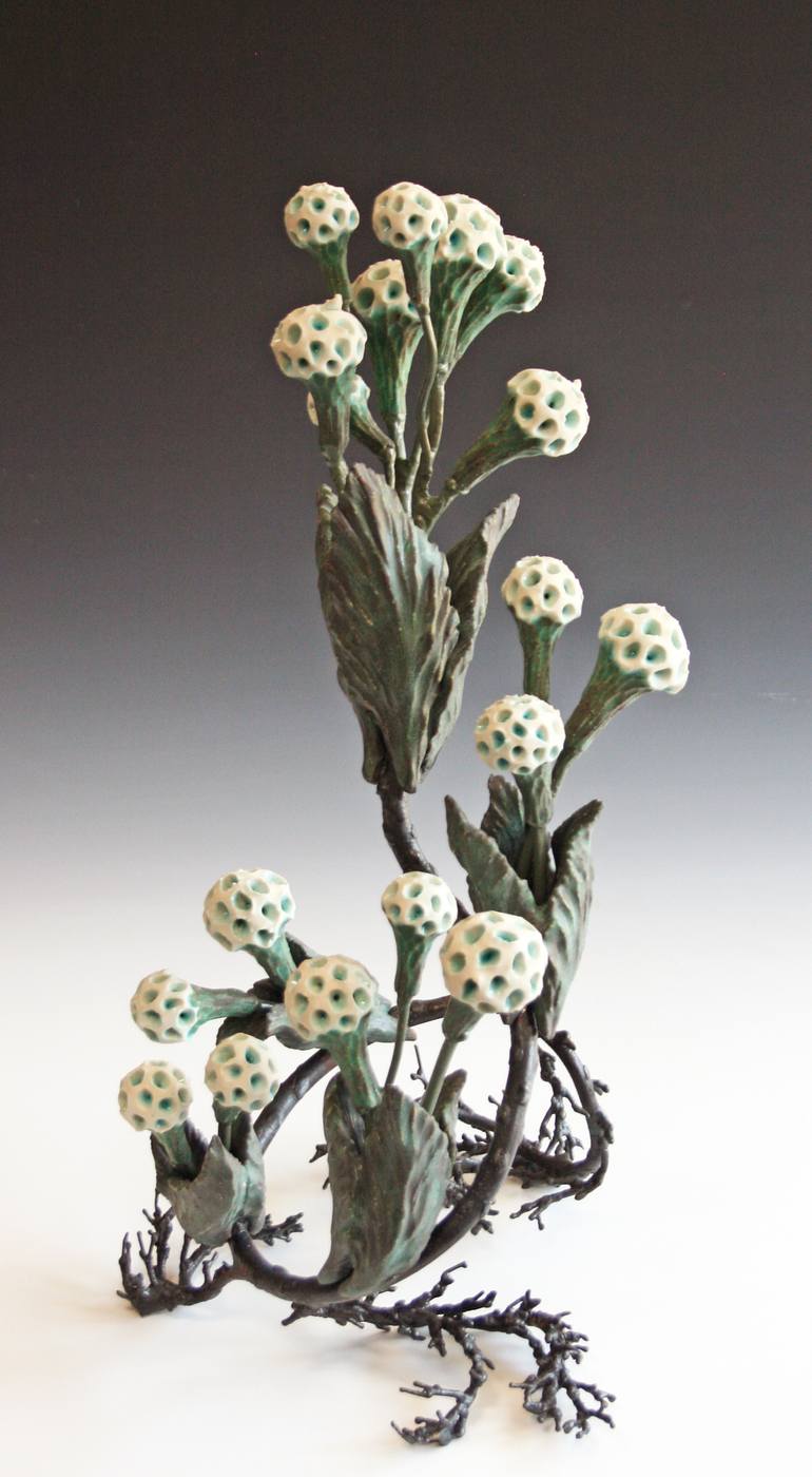 Original Abstract Botanic Sculpture by SUZANNE M KANE