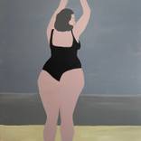 Baryniya on the beach in the grey day by Ksenia Baryniya Zhornikova