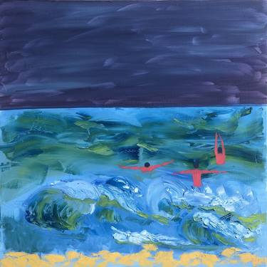 Original Conceptual Beach Paintings by Ksenia Baryniya Zhornikova