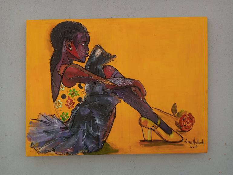 Original Expressionism Children Painting by Oluwafunmilayo Arabambi