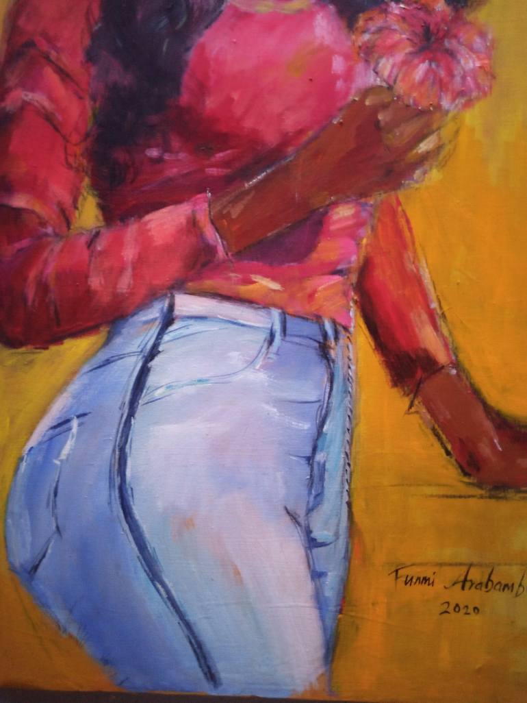 Original Figurative Women Painting by Oluwafunmilayo Arabambi