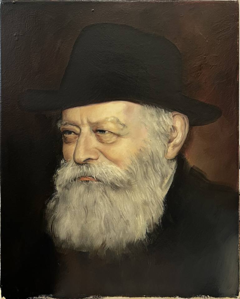 Menachem Mendel Schneerson Painting By Maryia Malychev | Saatchi Art