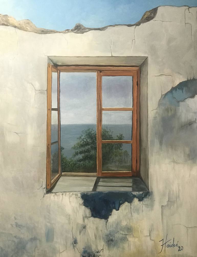 Through the window Painting by Haidee Sanchez Saatchi Art