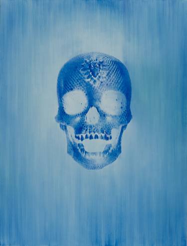 Symbol of Illusion. Blue Skull (Homage to Hirst Diamond Skull) thumb
