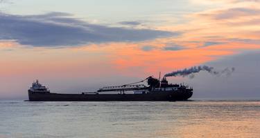 Freighter On Lake Huron thumb