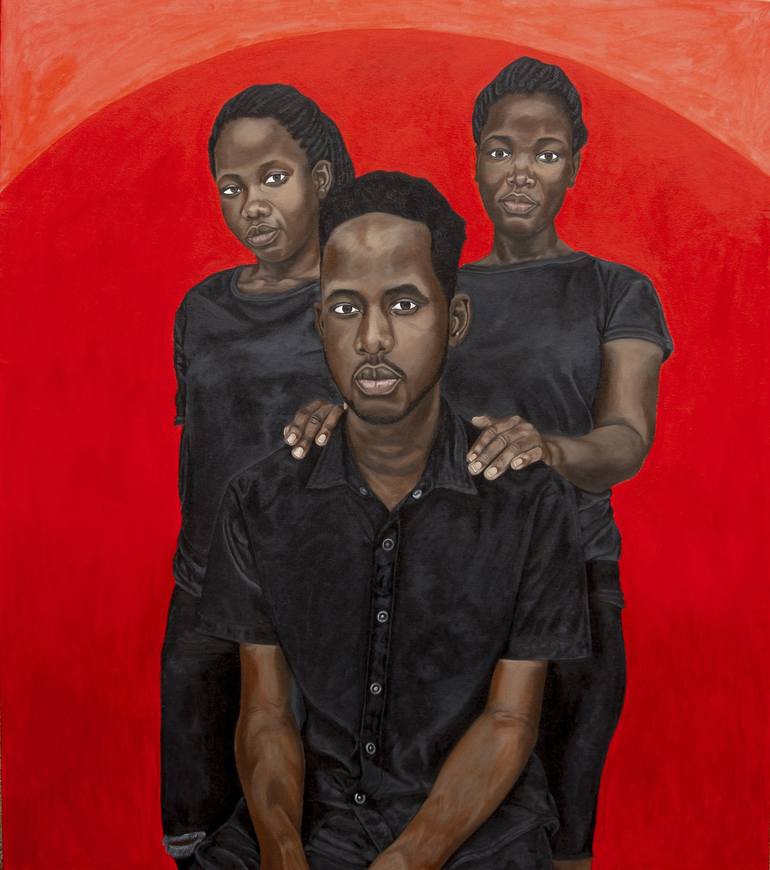 Original Realism People Paintings by Switzin Twikirize