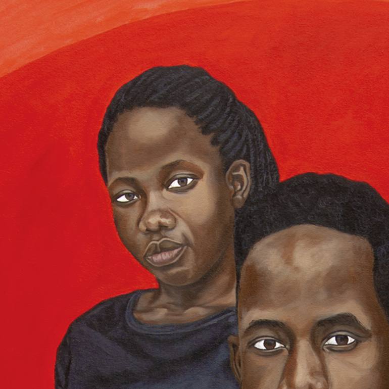 Original Figurative People Painting by Switzin Twikirize