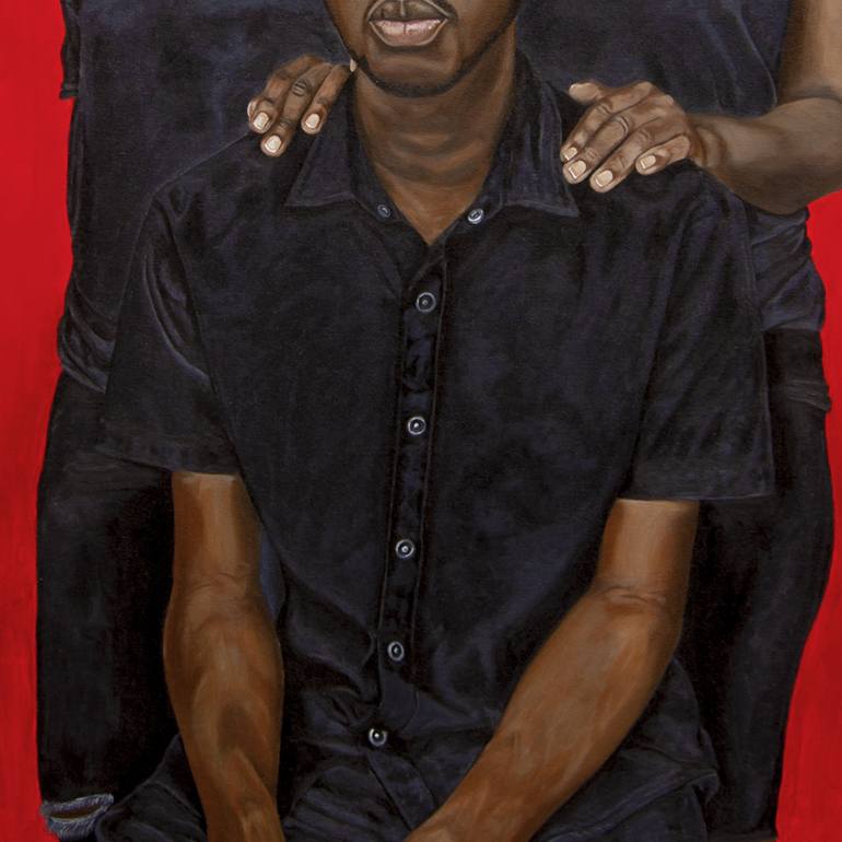 Original Figurative People Painting by Switzin Twikirize