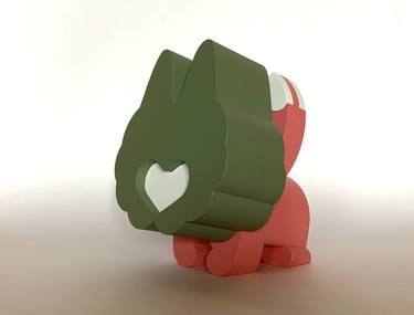 fox in love (grey green/cadmium red light) - limited edition of 10 thumb