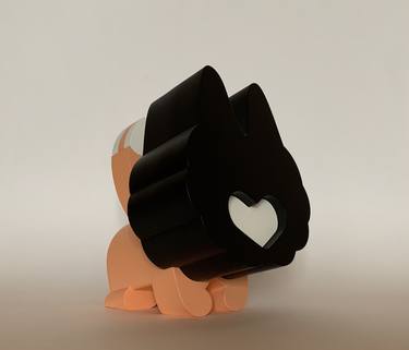 fox in love (black/azo orange pale) - limited edition of 10 thumb