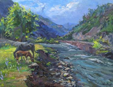 Original Impressionism Landscape Paintings by Sergei Khudoleev