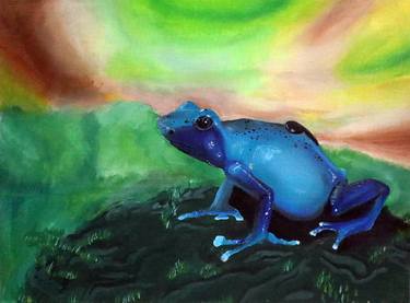 Blue Frog from the Amazon Rainforest thumb