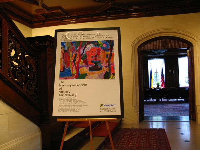 Original Expressionism Cities Painting by Anatoly Tartakovsky