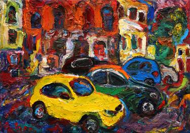 Print of Expressionism Car Paintings by Anatoly Tartakovsky