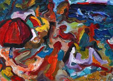 Print of Expressionism Beach Paintings by Anatoly Tartakovsky
