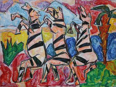 Print of Expressionism Horse Paintings by Anatoly Tartakovsky